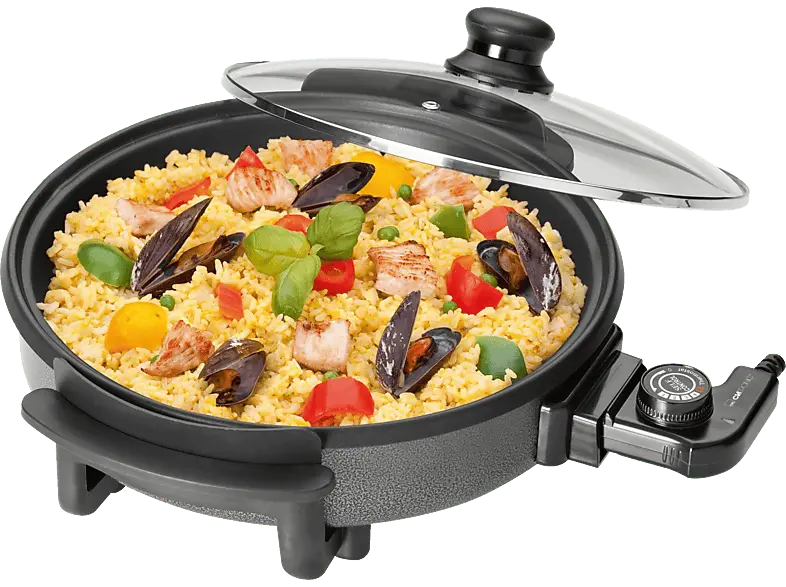 Clatronic PP 3401 32 cm Partypfanne 340420, Schwarz (1500 Watt)