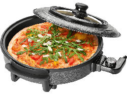 Clatronic Partypfanne 36 cm PP 3402 Pizza-/Partypfanne, Schwarz (1500 Watt)