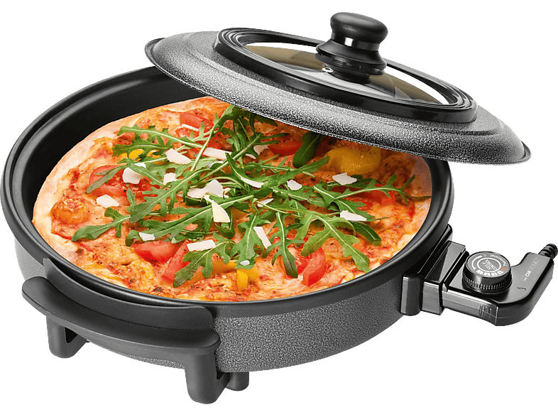 Clatronic Partypfanne 36 cm PP 3402 Pizza-/Partypfanne, Schwarz (1500 Watt)