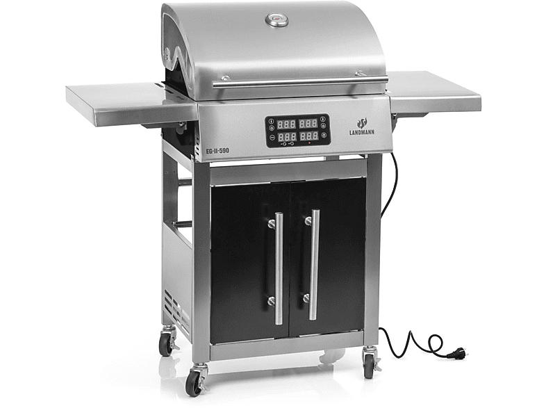 LANDMANN 01992 EG-II-590 Elektrogrill, Silber (3200 Watt)