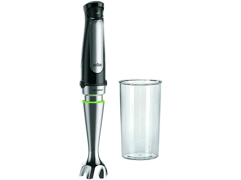 Braun Multi Quick 7 MQ7000x Stabmixer (Schwarz / Edelstahl, 1000 Watt, Mix- und Messbecher 600 ml)