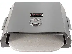 actIVA 12599 Pizzaaufsatz Universell Pizzaofen für Griller, Silber