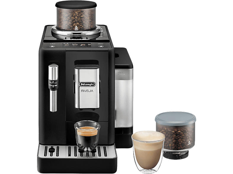 De'Longhi Exam 440.35 B RIVELIA Kaffeevollautomat (Onyx Black, Stahlmahlwerk, 19 bar) mit 5 Jahre Geräteschutz