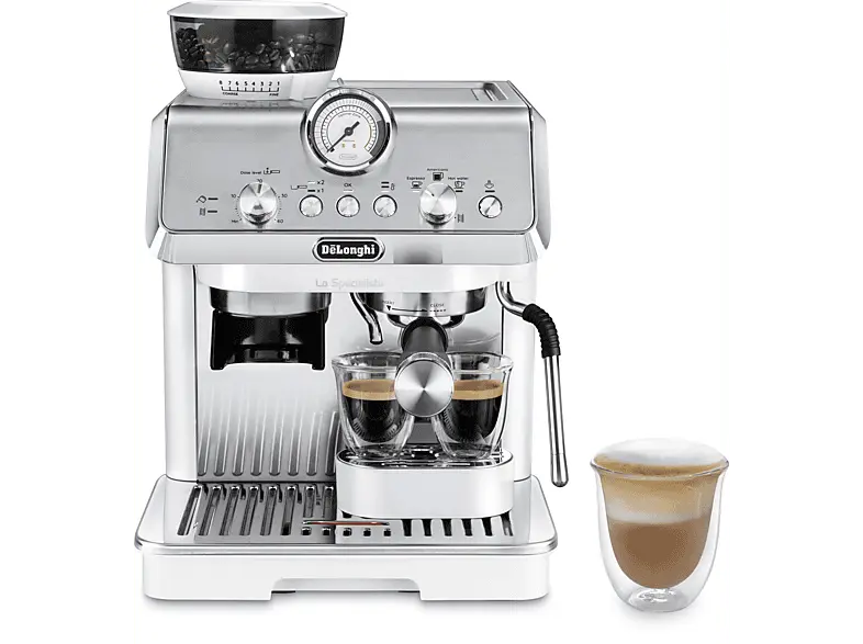 De'Longhi EC9155.W La Specialista Arte Espressomaschine (Weiß, 8-stufiges Mahlwerk, 1300 Watt, 15 bar)