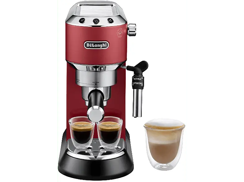 De'Longhi EC685.R Dedica Style Espressomaschine (Rot, 1350 Watt, 15 bar)