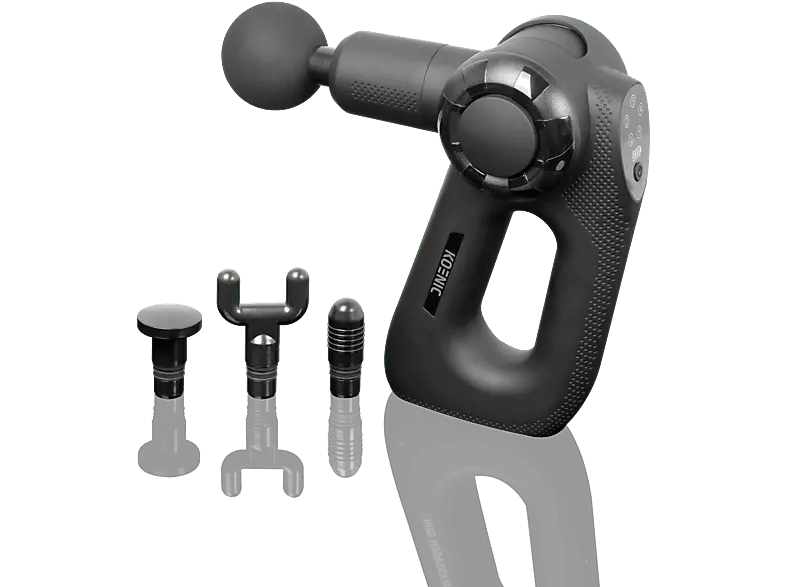 Koenic KGM 5424 Massagepistole, mit 4 Aufsätzen, Schwarz