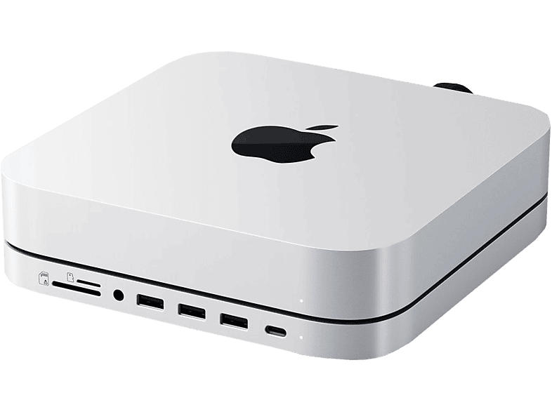 Satechi Stand & USB-C Hub für Mac Mini, USB-A, SSD M.2 Slot, SD/Micro-SD, 3.5mm, Space Gray; USB Hub