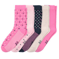 5 Paar Mädchen Socken mit Muster-Mix