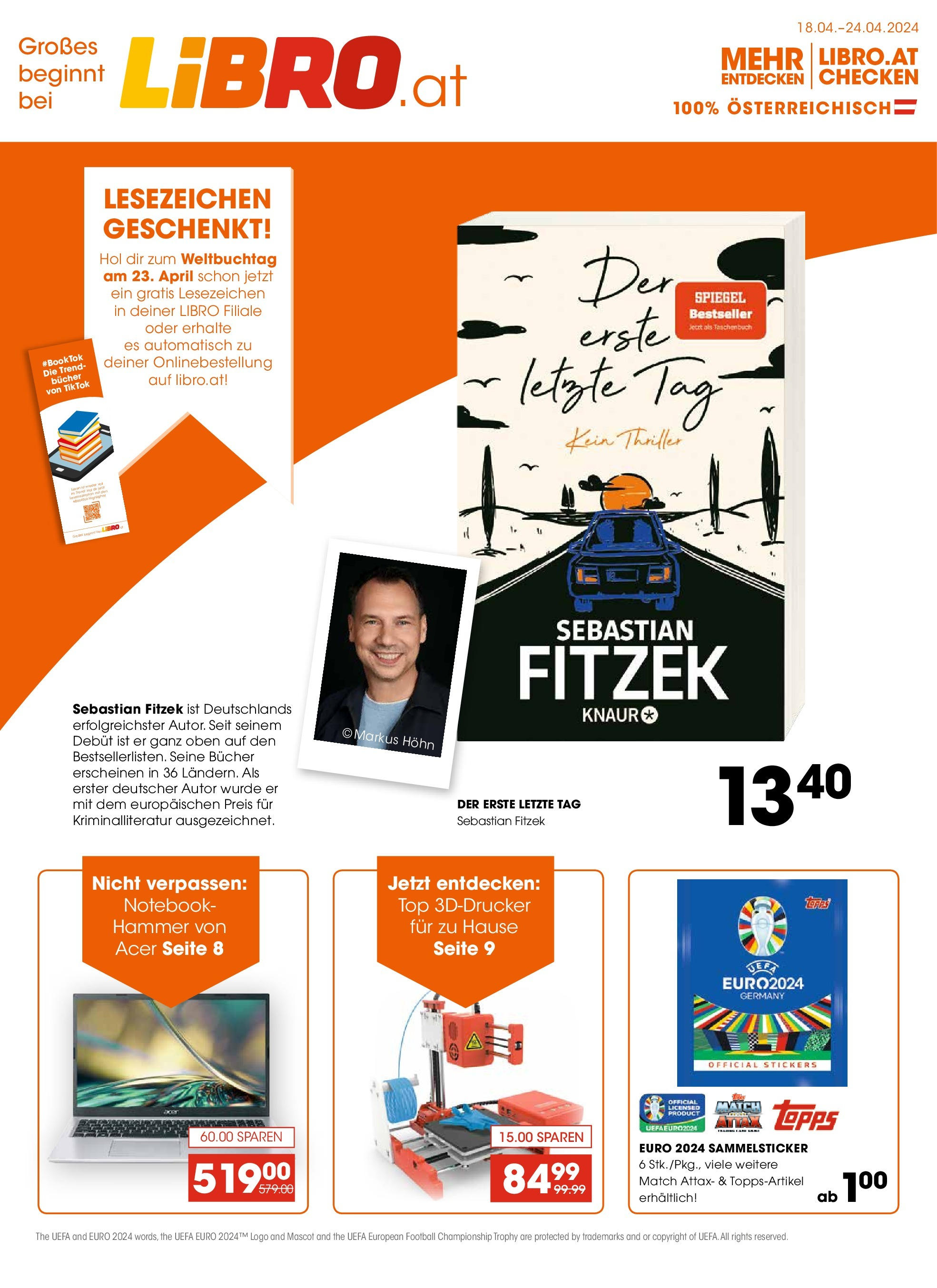 Libro Flugblatt von 18.04.2024 - Aktuelle Angebote | Seite: 1 | Produkte: Spiegel