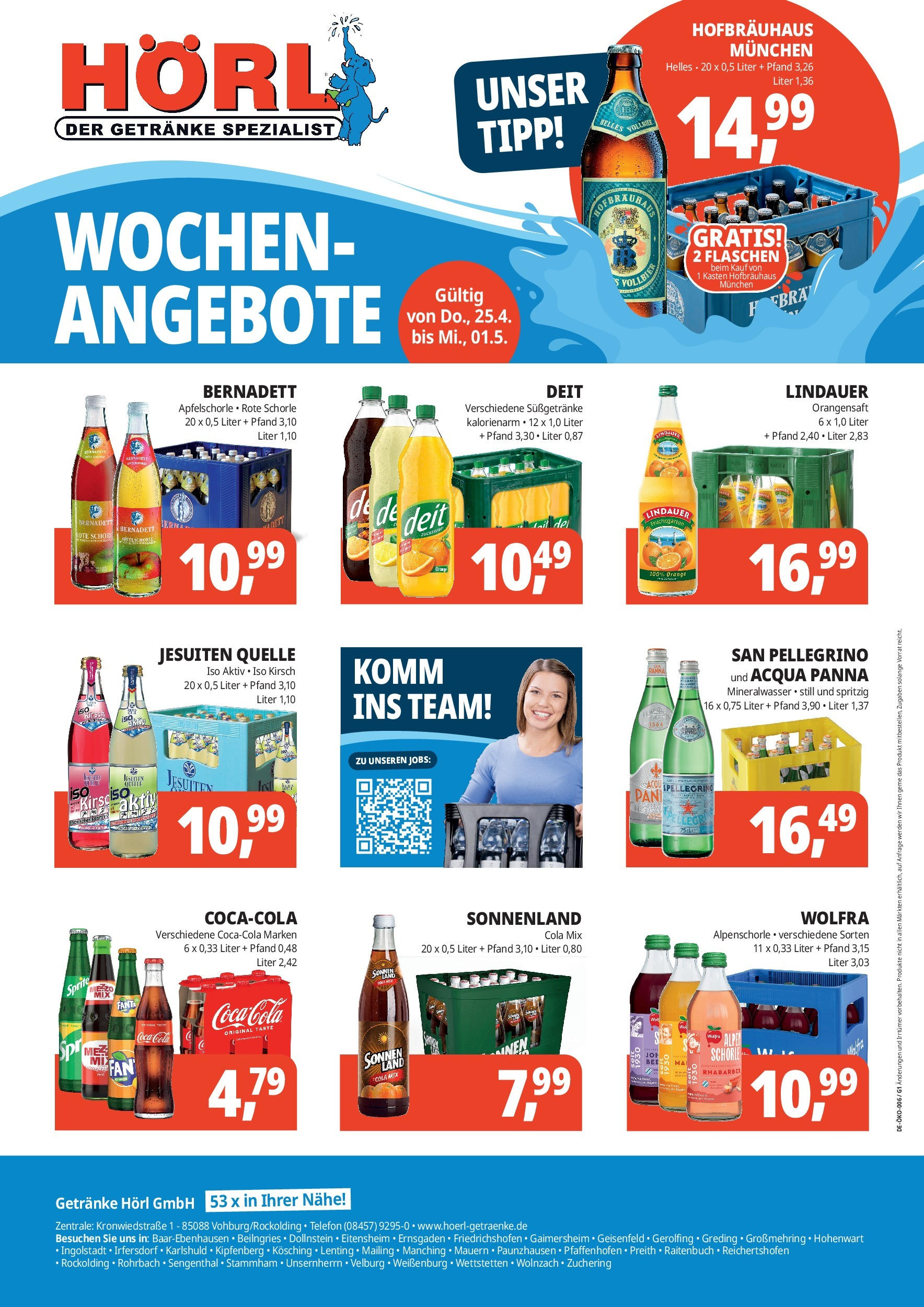 OFFERS - Getränke Hörl: Wochen-Angebote! (ab 24.04.2024) zum Blättern | Seite: 2 | Produkte: Coca cola, Sprite, Mineralwasser, Telefon