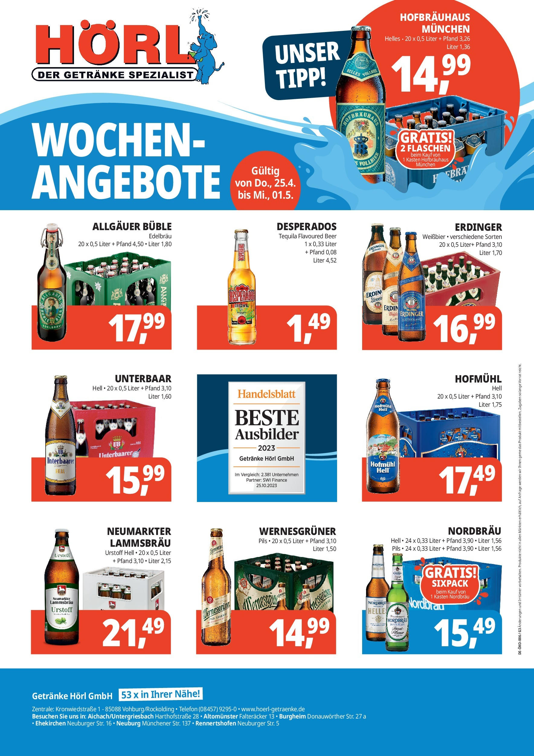 OFFERS - Getränke Hörl: Wochen-Angebote! (ab 24.04.2024) zum Blättern | Seite: 5 | Produkte: Telefon