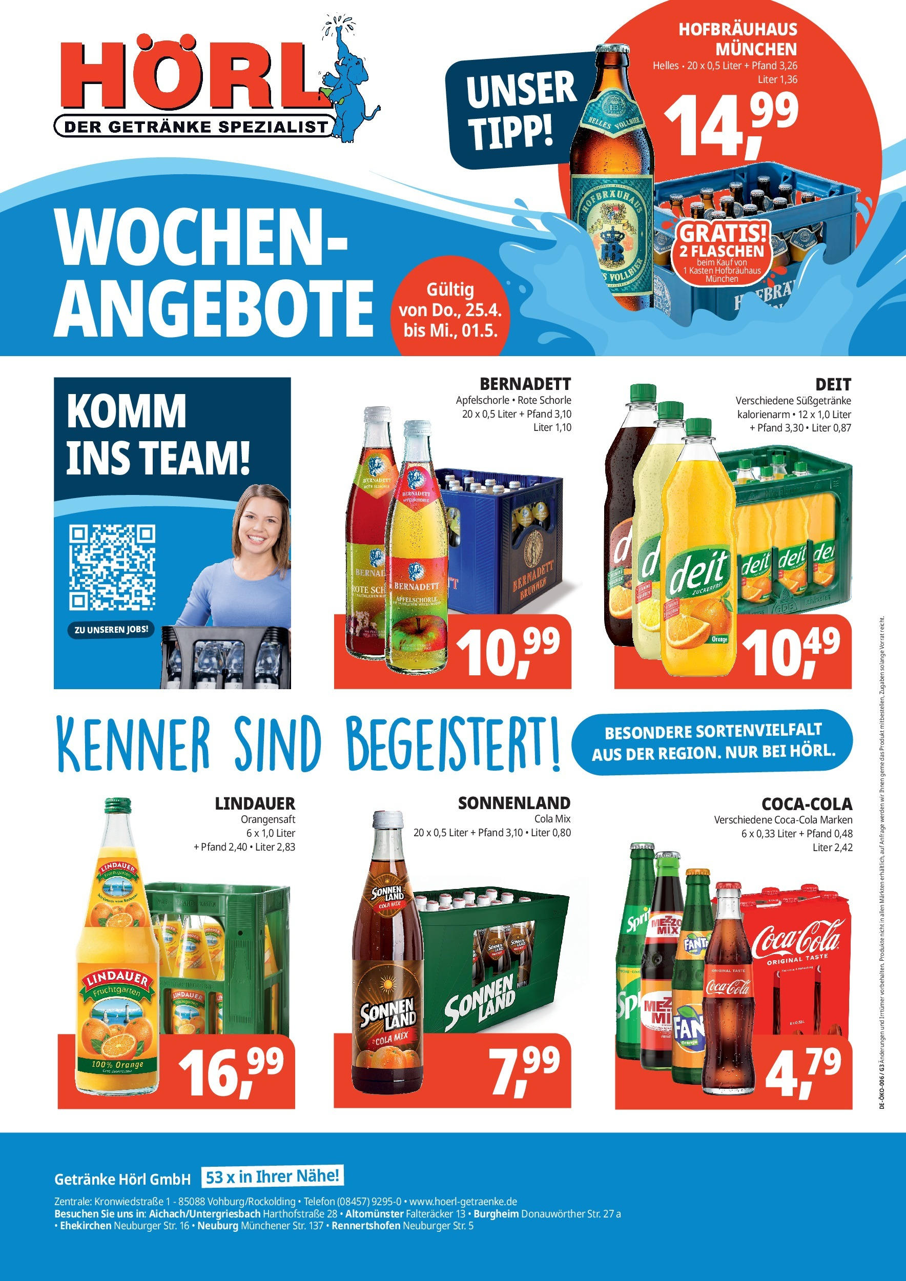 OFFERS - Getränke Hörl: Wochen-Angebote! (ab 24.04.2024) zum Blättern | Seite: 6 | Produkte: Coca cola, Orangensaft, Telefon
