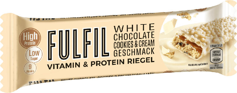 FULFIL Proteinriegel, White Chocolate Cookies & Cream Geschmack
