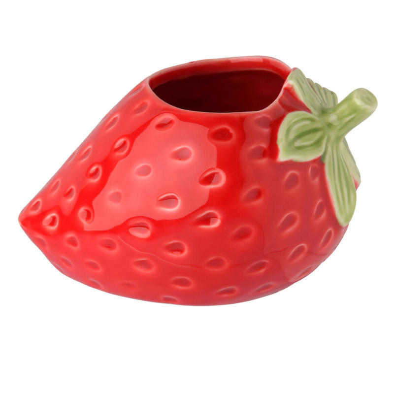 Kleine Vase in Erdbeer-Form