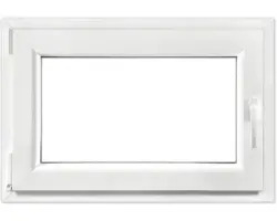 Kellerfenster Dreh-Kipp Kunststoff RAL 9016 verkehrsweiß 600x400 mm DIN Links