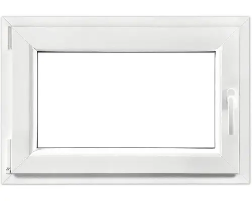 Kellerfenster Dreh-Kipp Kunststoff RAL 9016 verkehrsweiß 600x400 mm DIN Links