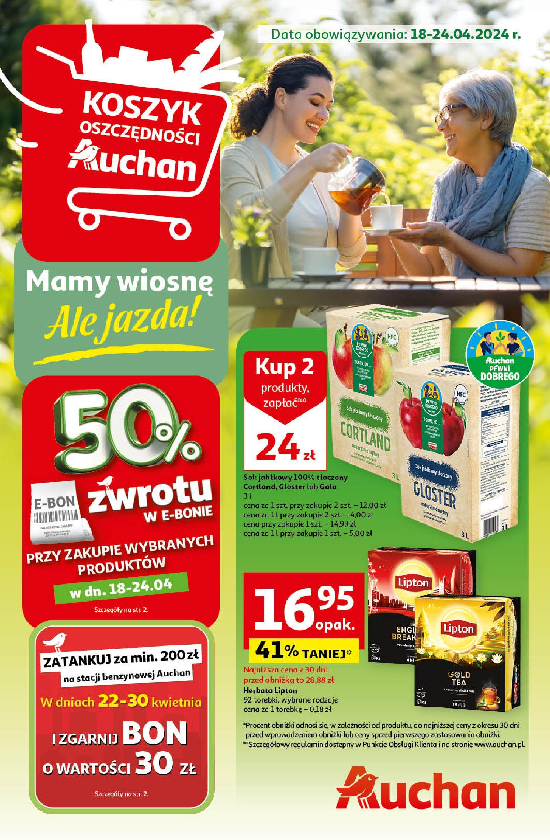 Auchan Gazetka - Mamy wiosnę Ale jazda! Hipermarket nowa - 18.04.2024 | Strona: 1