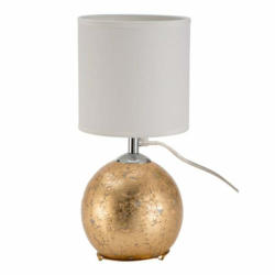 Lampada da tavolo CARMEN, materiale misto, bianco/oro