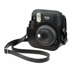 Kamera-Tasche INSTAX, Textilleder, schwarzgrau
