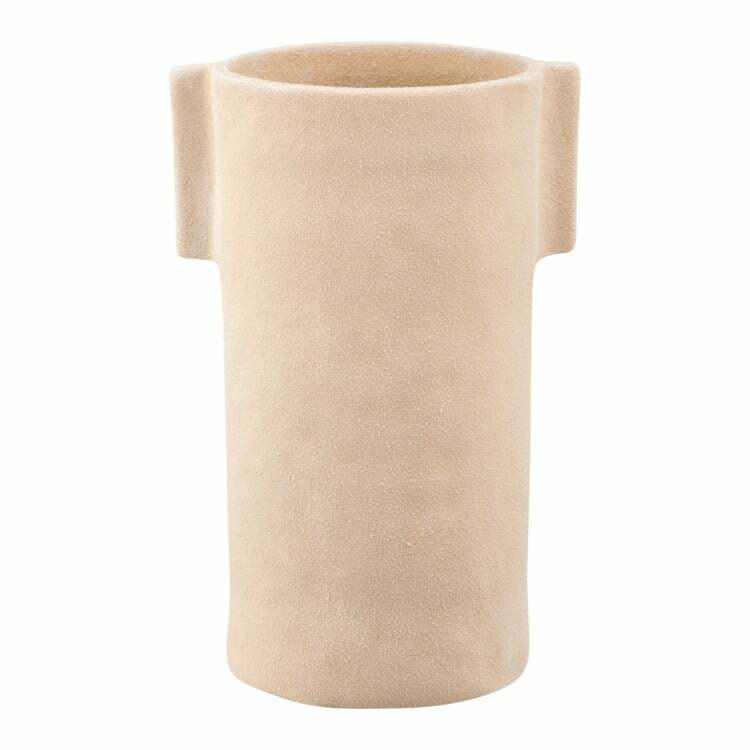 Vase décoratif RHEA, céramique, crème
