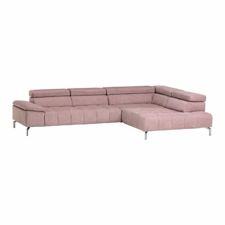 Canapé d’angle LAGOON, textile, lilas