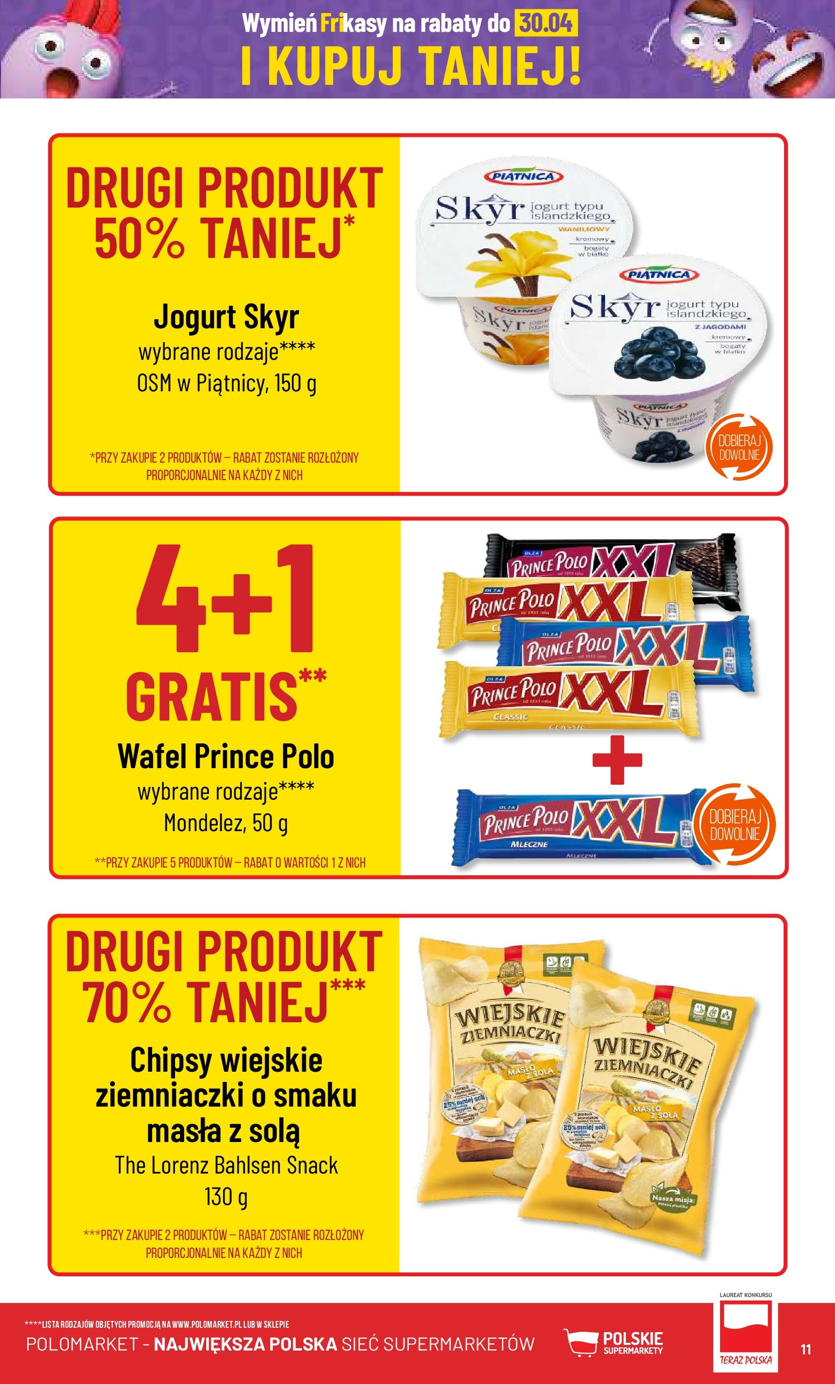 POLOmarket gazetka od jutra (17.04.2024) - Nowa PDF | Strona: 11 | Produkty: Chipsy, Jogurt