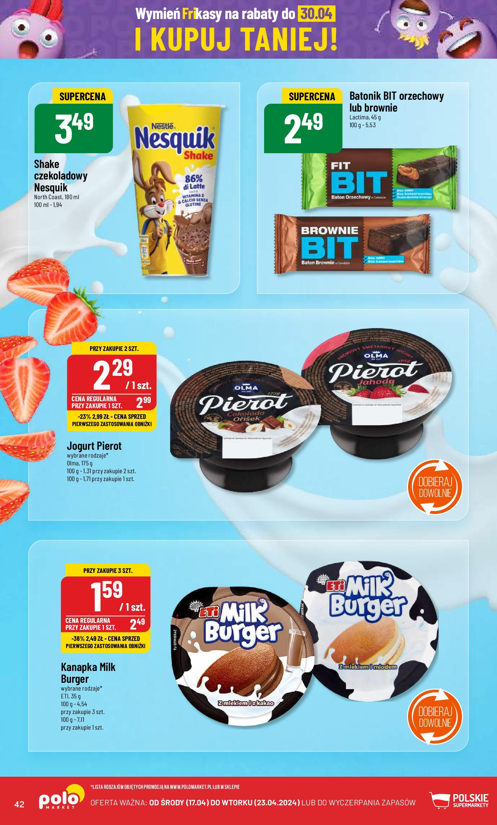 POLOmarket gazetka od jutra (17.04.2024) - Nowa PDF | Strona: 42 | Produkty: Baton, Jogurt