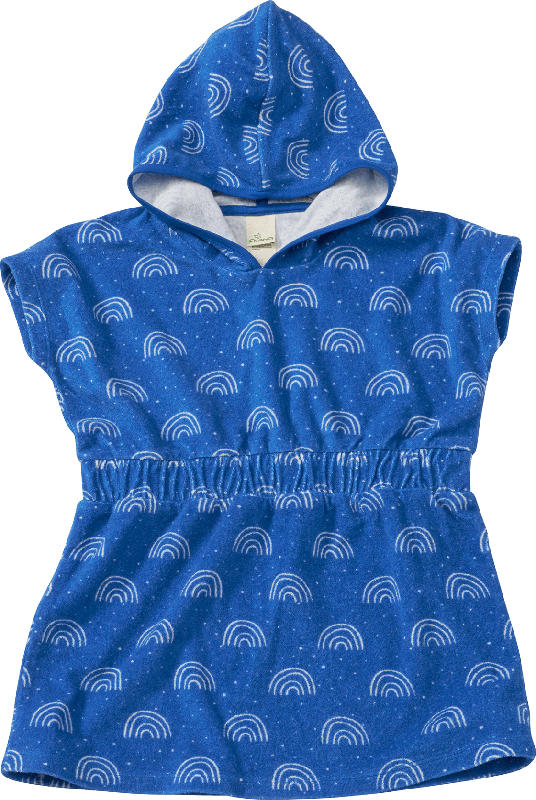 PUSBLU Badekleid mit Regenbogen-Muster, blau, Gr. 98/104