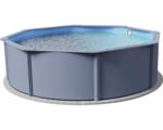 Hornbach Aufstellpool Stahlwandpool-Set Planet Pool rund Ø 350x120 cm inkl. Sandfilteranlage, Einbauskimmer, Leiter, Filtersand & Anschlussschlauch anthrazit