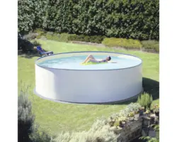 Aufstellpool Stahlwandpool rund Ø 400x110 cm ohne Zubehör weiß