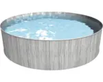 Hornbach Aufstellpool Stahlwandpool-Set Steinbach New Splasher Secure rund Ø 350x90 cm inkl. Kartuschenfilteranlage & Leiter grau