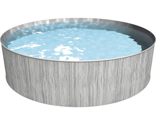 Aufstellpool Stahlwandpool-Set Steinbach New Splasher Secure rund Ø 350x90 cm inkl. Kartuschenfilteranlage & Leiter grau