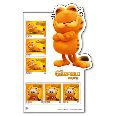 Timbres CHF 1.20 «Garfield», Feuille spéciale de 6 timbres