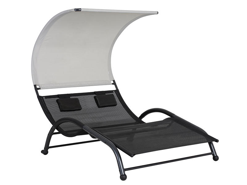 Chaise longue TAHAA 135x190x172cm gris