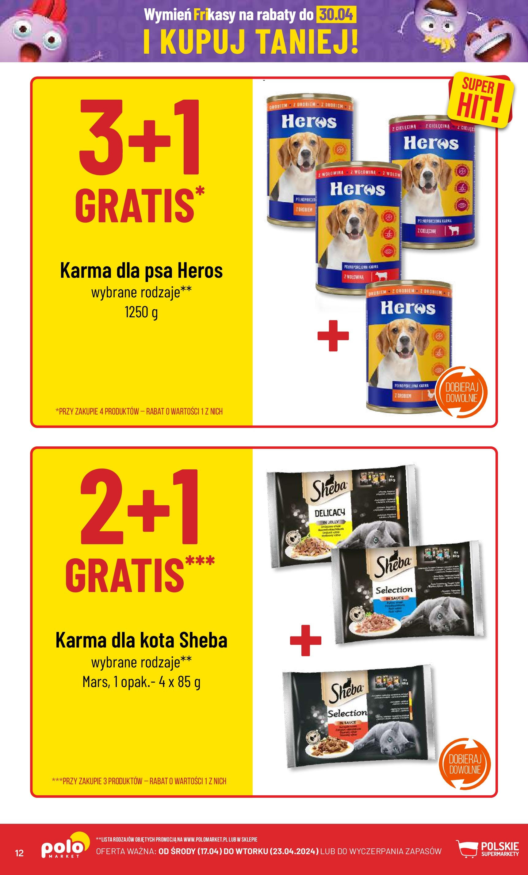POLOmarket gazetka od jutra (17.04.2024) - Nowa PDF | Strona: 12 | Produkty: Karma dla kota, Karma dla psa