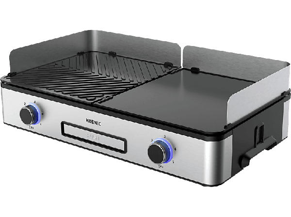 Koenic KTG 2424 M BBQ Tischgriller, Silber (2400 Watt)