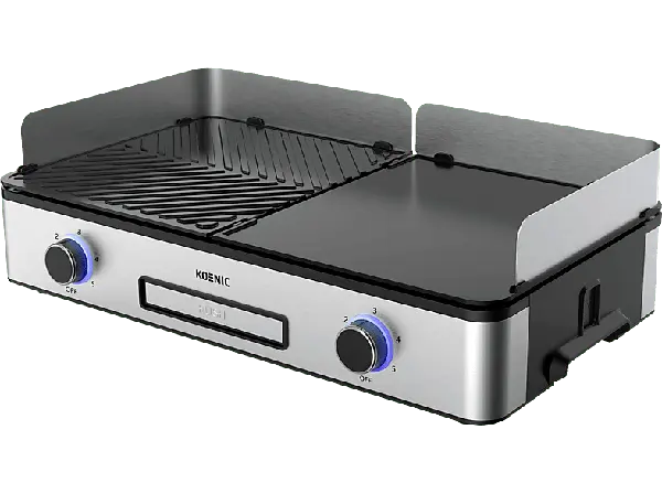 Koenic KTG 2424 M BBQ Tischgriller, Silber (2400 Watt)