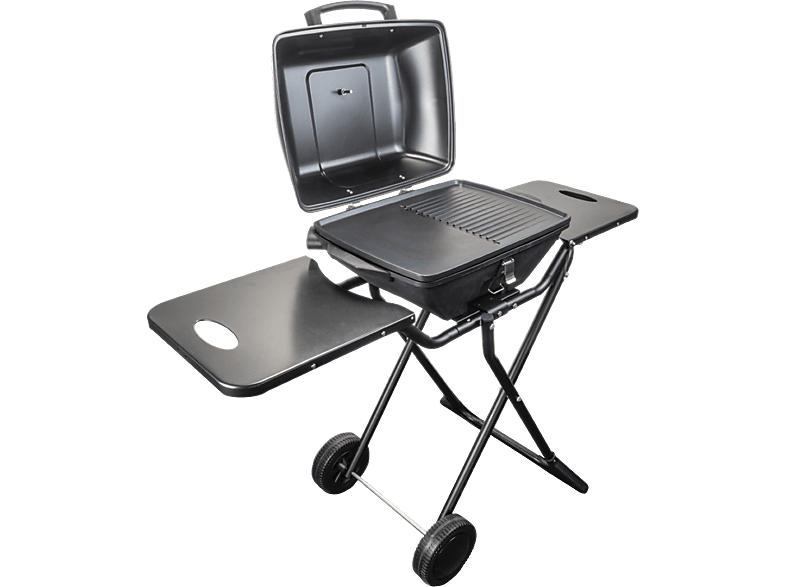 Korona 46222 Barbeque Elektrischer Standgrill mit Rollen, Schwarz (2400 Watt)