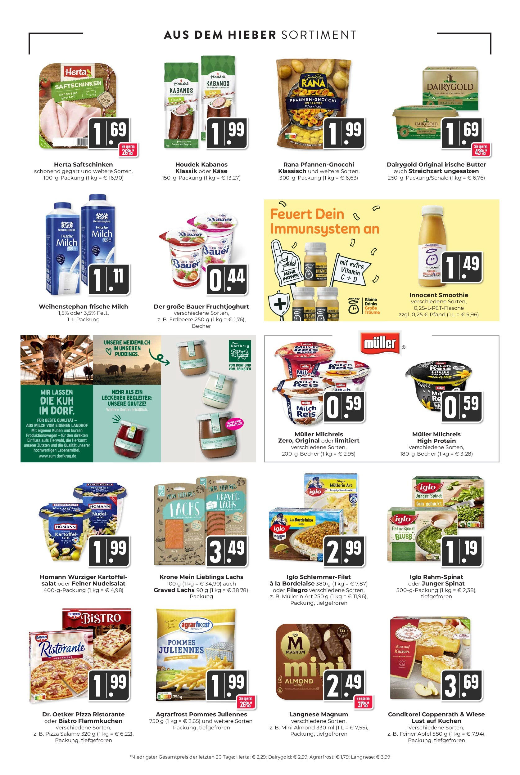 OFFERS - Hieber's Frischecenter: Meine Woche (ab 21.04.2024) zum Blättern | Seite: 11 | Produkte: Milch, Butter, Fruchtjoghurt, Reis