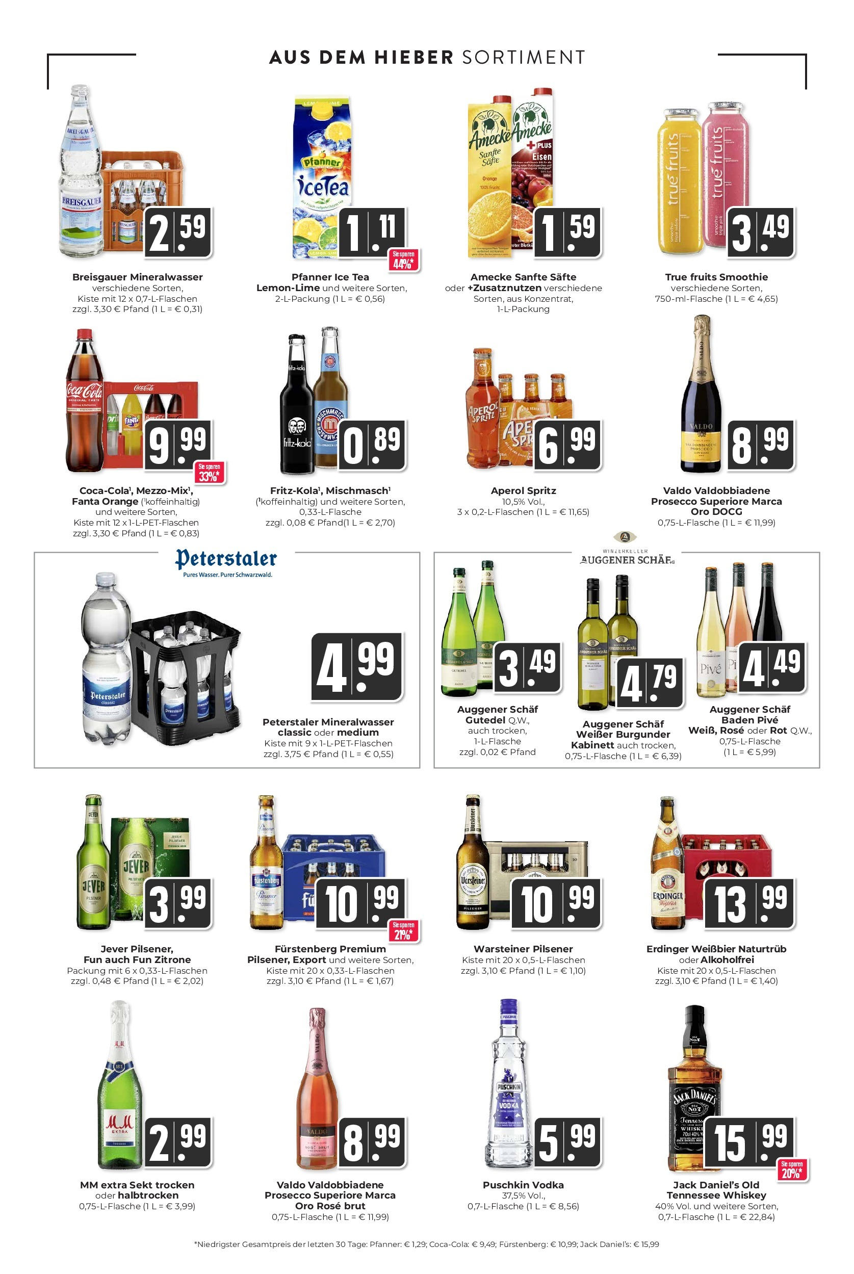 OFFERS - Hieber's Frischecenter: Meine Woche (ab 21.04.2024) zum Blättern | Seite: 15 | Produkte: Coca cola, Fanta, Mineralwasser, Whiskey