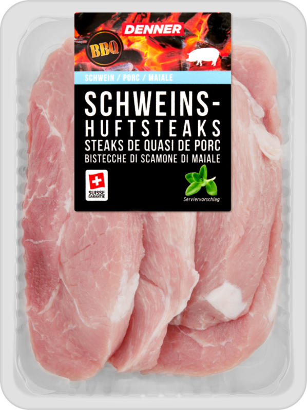 Denner BBQ Schweinshuftsteaks, 4 x 150 g