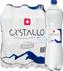 Acqua minerale naturale Cristallo , non gassata, 6 x 1,5 litri