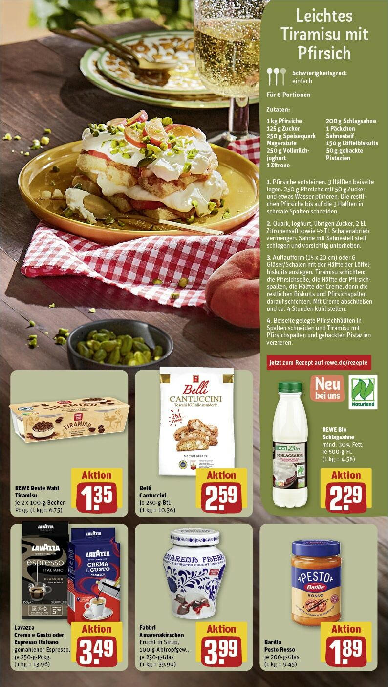 Rewe Prospekt 	 (ab 22.04.2024) zum Blättern » Angebote | Seite: 7 | Produkte: Joghurt, Creme, Pfirsich, Sahne