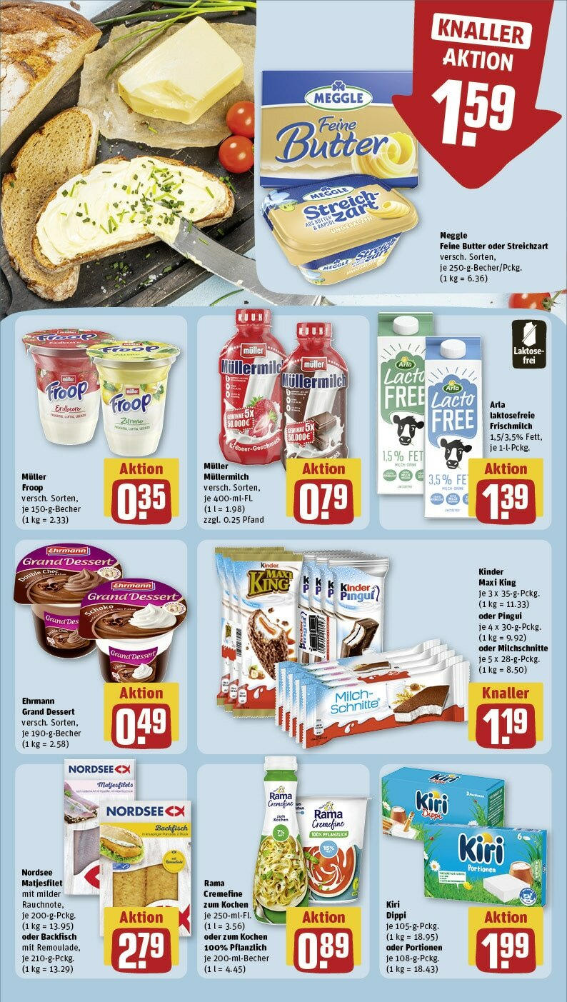 Rewe Prospekt 	 (ab 22.04.2024) zum Blättern » Angebote | Seite: 17 | Produkte: Milch, Butter