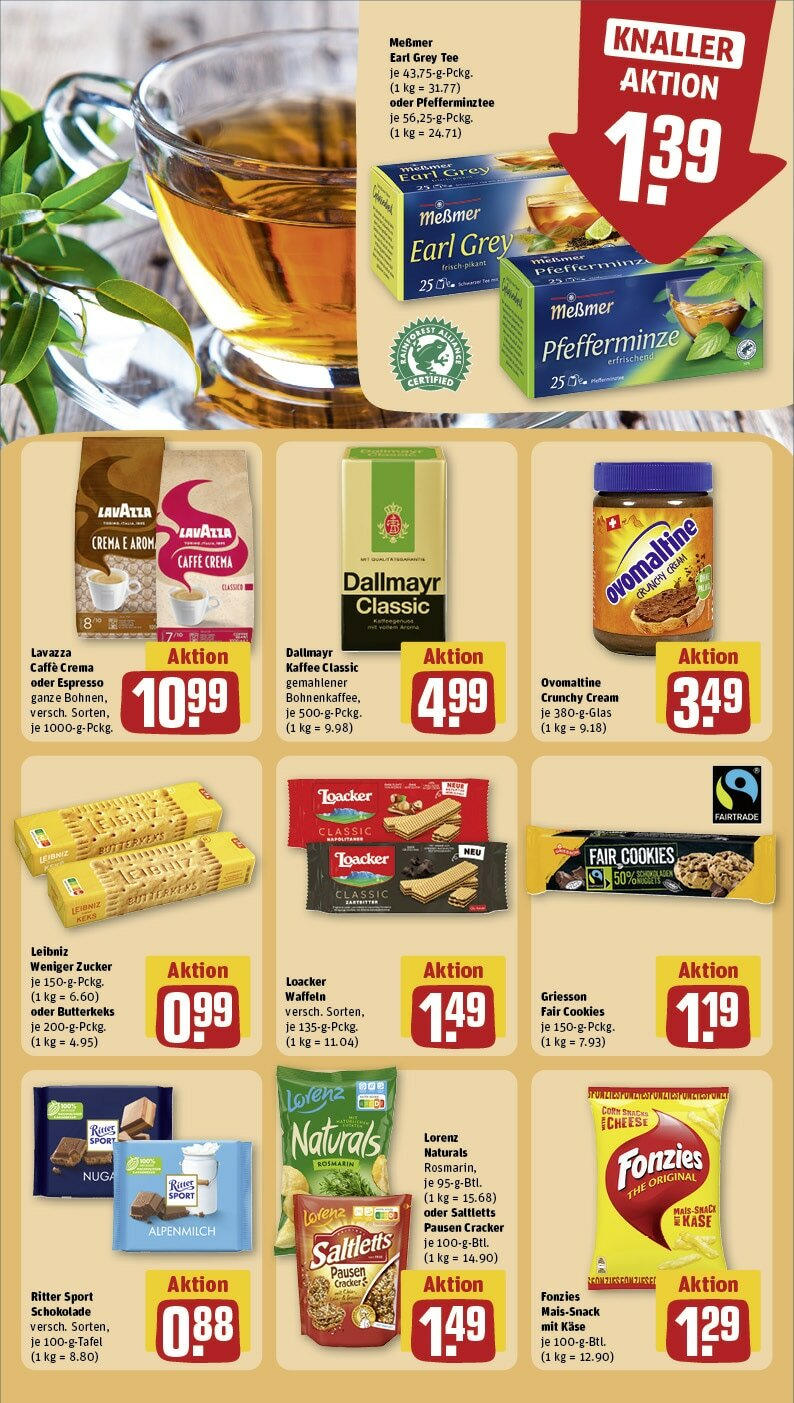 Rewe Prospekt 	 (ab 22.04.2024) zum Blättern » Angebote | Seite: 19 | Produkte: Käse, Kaffee, Waffeln, Zucker
