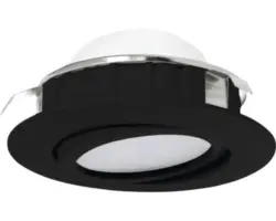 LED Einbauleuchte Eglo PINEDA LED 5,5 W 500 lm 3000 K 1-flammig Ø 84 mm schwarz IP 20 1 Stück ( 900748 )