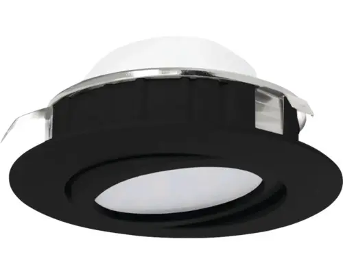 LED Einbauleuchte Eglo PINEDA LED 5,5 W 500 lm 3000 K 1-flammig Ø 84 mm schwarz IP 20 1 Stück ( 900748 )