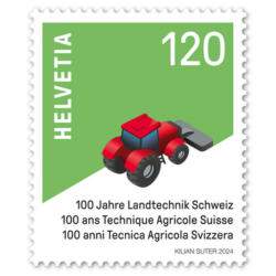 Briefmarke «100 Jahre Landtechnik Schweiz»
