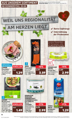 Kaufland - Baden-Württemberg  - gültig ab dem 25.04.2024 | Seite: 10 | Produkte: Mikrowelle, Eier, Gemüse, Rindfleisch