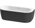 Hornbach Ovale Badewanne Form & Style Sansibar 180x80 cm weiß schwarz glänzend 6066451